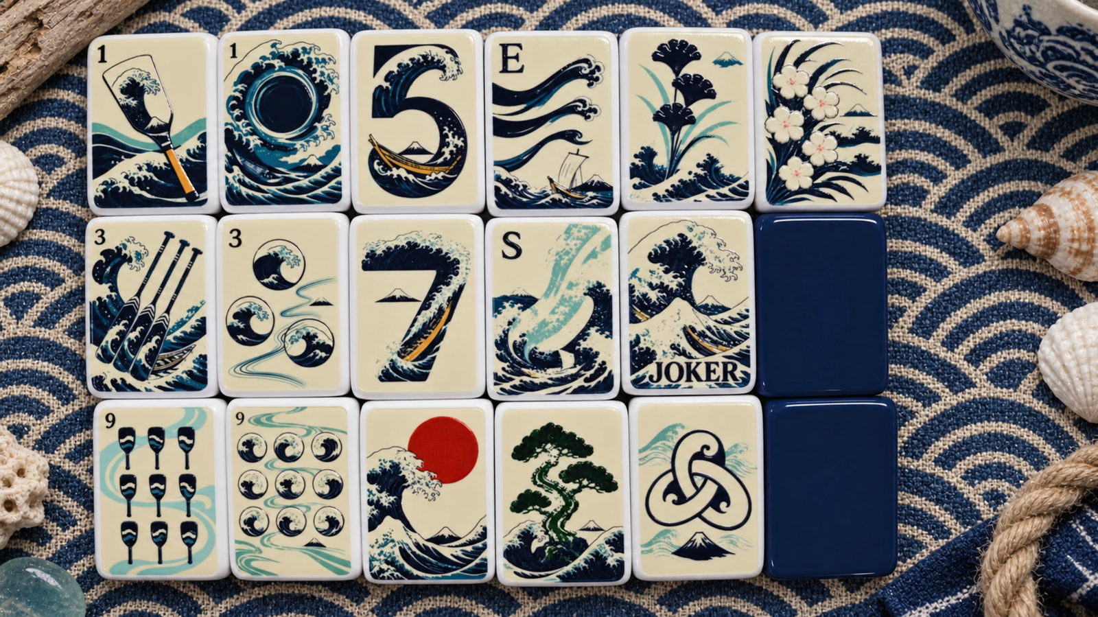The Great Wave themed scene